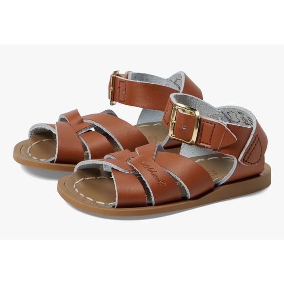 Salt Water Other - Salt Water Sandals, Tan Leather, Classic, Kids Size 6, Waterproof Beach Shoes